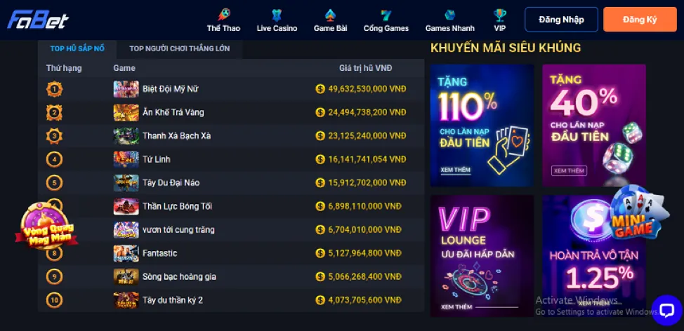 Casino Trực Tiếp Dabet Nổ Hũ